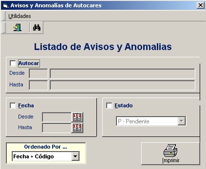 Avisos y Anomalias Autocares